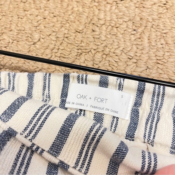 Oak + Fort High Waist Striped Button Wrap Skirt - Small - Picture 4 of 10